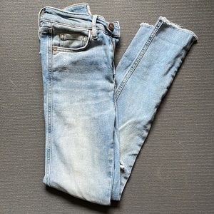 Free People Raw High Rise Jegging size 26 sweet blue